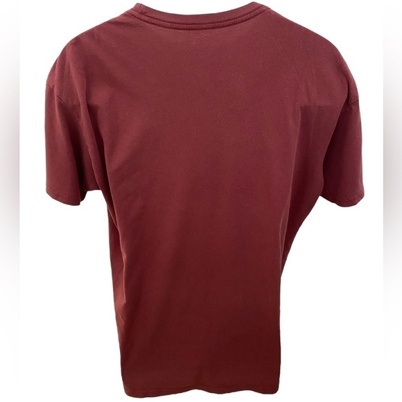 QUIKSILVER Maroon Palm Trees Surf Tee Shirt Men S Small - Picture 3 of 7